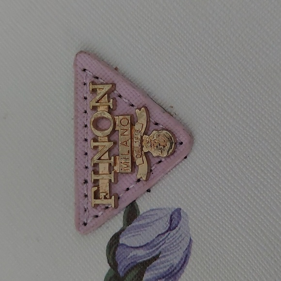 Finon Milano Floral Purple & White Hand Bag NWOT - Picture 11 of 13